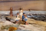 Winslow Homer  - Bilder Gemälde - Children on the Beach