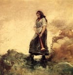 Winslow Homer  - Peintures - La fille du garde côtier