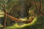 Winslow Homer  - Peintures - Jeune fille dans un hamac