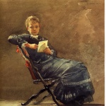 Winslow Homer  - Bilder Gemälde - Girl Seated