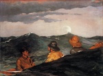 Winslow Homer  - Bilder Gemälde - Kissing the Moon