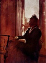 Hilaire Germain Edgar De Gas - Peintures - Femme à la fenêtre