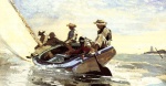 Winslow Homer  - Bilder Gemälde - Sailing the Catboat