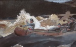 Winslow Homer  - Peintures - Descente des rapides, rivière Saguenay