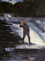 Winslow Homer  - Peintures - Le pêcheur à la ligne