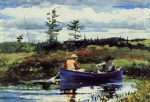 Winslow Homer  - Peintures - Le bateau bleu