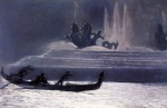 Winslow Homer  - Bilder Gemälde - The Fountains at Night, Worlds Columbian Exposition