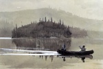 Winslow Homer  - Peintures - Deux hommes dans un canot