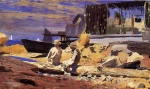 Winslow Homer  - Peintures - En attendant les bateaux