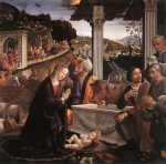 Domenico Ghirlandaio - paintings - Anbetung der Hirten