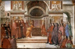 Domenico Ghirlandaio - Peintures - Ange apparaissant à Zacharie