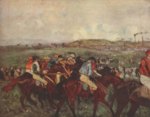 Edgar Degas - Peintures - Cavaliers avant le départ d´une course