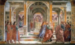 Domenico Ghirlandaio - Bilder Gemälde - Expulsion of Joachim from the Temple
