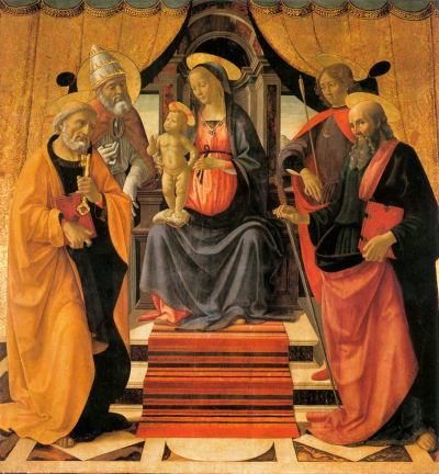 Madonna and Child Enthroned with Saints