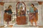Domenico Ghirlandaio - Peintures - Vierge et l'Enfant avec saint Sébastien et St Julien