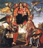 Domenico Ghirlandaio - paintings - Madonna in Glory with Saints