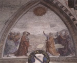 Domenico Ghirlandaio - paintings - Meeting of Augustus and the Sibyl