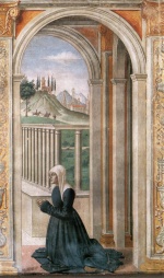 Domenico Ghirlandaio - paintings - Portrait of the Donor Francesca Pitti Tornabuoni