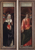 Domenico Ghirlandaio  - Peintures - Sainte Catherine de Sienne et St-Laurent