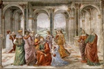 Domenico Ghirlandaio  - paintings - Zacharias Writes Down the Name of his Son