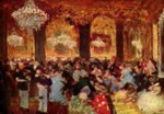 Hilaire Germain Edgar De Gas - Peintures - Copie d'après Le souper dansant de Menzel 