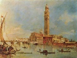 Francesco Guardi  - Peintures - Védute de l'Isola di San Pietro di Castello