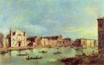 Francesco Guardi  - paintings - Vestute des Canale Grande zwischen Santa Lucia und der Scalzi