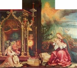 Matthias Gruenewald - paintings - Concert of Angles and Nativity