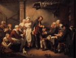 Jean Baptiste Greuze - Peintures - L Accordée de Village