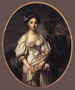 Jean Baptiste Greuze - Peintures - La cruche cassée