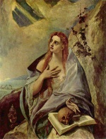 El Greco - Bilder Gemälde - Büßende Maria Magdalena