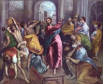 El Greco - Peintures - Christ chassant les marchands du Temple