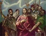 El Greco - paintings - Christus wird seiner Kleider beraubt