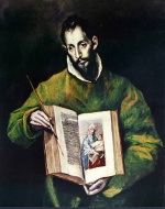 El Greco - paintings - Heiliger Lukas als Maler