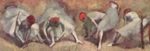 Hilaire Germain Edgar De Gas  - Peintures - Danseuses nouant leurs chaussons