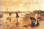 Alfred Glendening - paintings - A Day at the Seaside