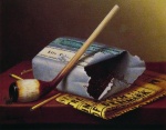 William Michael Harnett - paintings - A Smoke Backstage