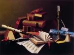 William Michael Harnett - Bilder Gemälde - Music and Literature
