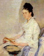 Wilhelm Leibl - Peintures - Portrait de Rosine Fischler (comtesse de Treuberg)