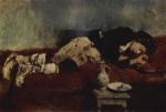 Wilhelm Leibl - Peintures - Jeune savoyard dormant