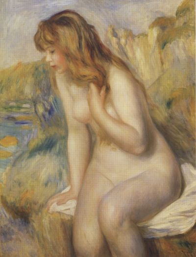 Bather Sitting on a Rock