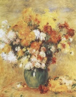 Pierre Auguste Renoir  - Peintures - Bouquet de chrysanthèmes