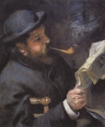Pierre Auguste Renoir  - Peintures - Claude Monet lisant