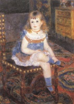 Pierre Auguste Renoir  - Peintures - Mademoiselle Georgette Charpentier assise