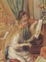 Pierre Auguste Renoir  - Peintures - Jeune fille au piano