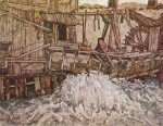 Egon Schiele  - Peintures - Bureau dans le camp de guerre des prisonniers de Muehling