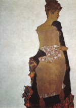 Egon Schiele  - Peintures - Portrait de Gerta Schiele