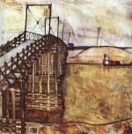 Egon Schiele  - Bilder Gemälde - The Bridge