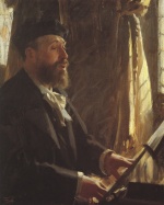 Anders Zorn  - Peintures - Portrait du chanteur et collectionneur d'art Jean-Baptiste Faure