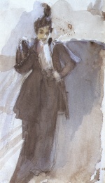 Anders Zorn  - Peintures - Femme avec cigarette